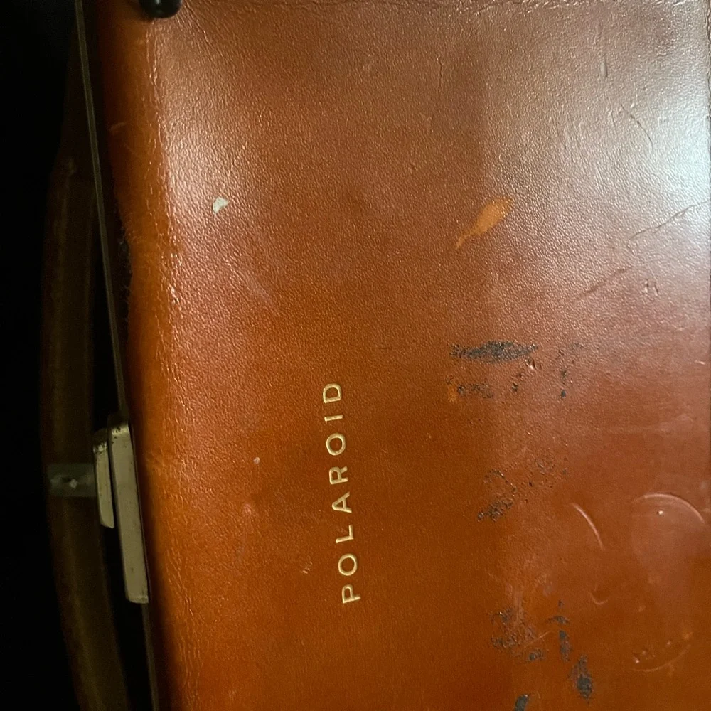 Vintage Polaroid Leather Case & Camera